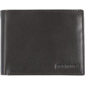 Mens Brown Glove Slim Leather Wallet with Extra Capacity Attached Flip Pockets